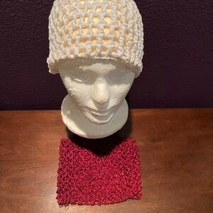 PM120525 Cream Crochet Women's Hat